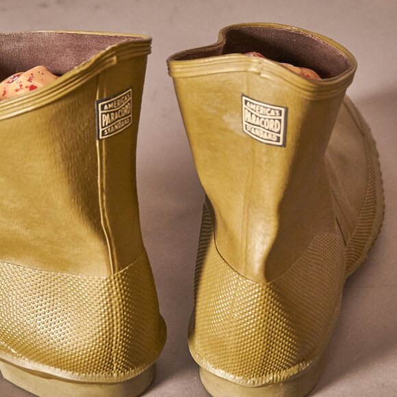 1960s America’s Paracord Army Green Galoshes Rain Boots - Picture 10 of 11